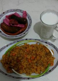 SEBZELİ BULGUR PİLAVI